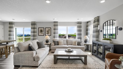 Family room with hard flooring.
