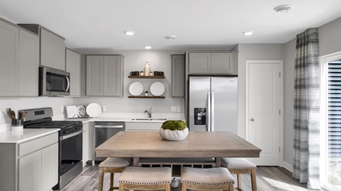 Kitchen in the Duet floor plan.