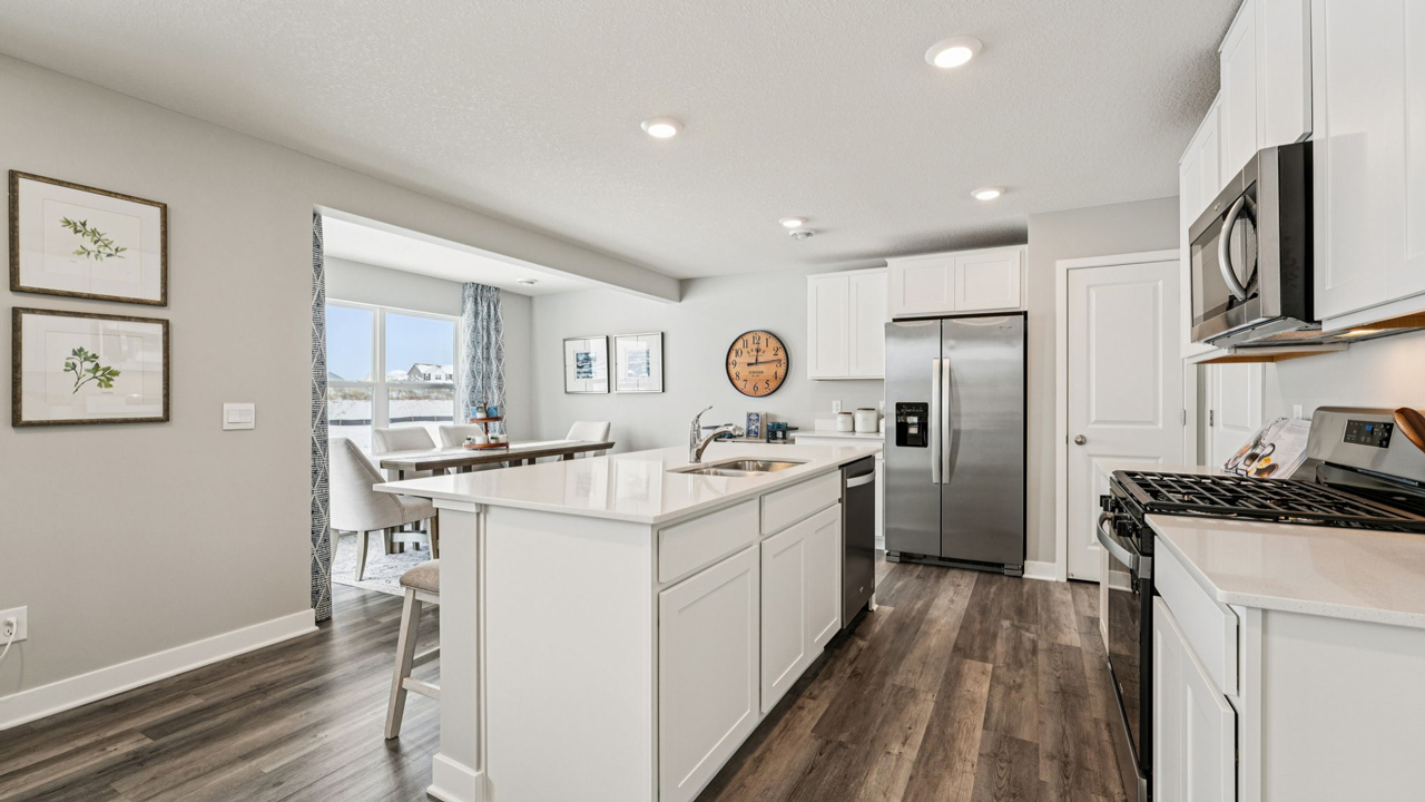 Kitchen and stainless appliances.
