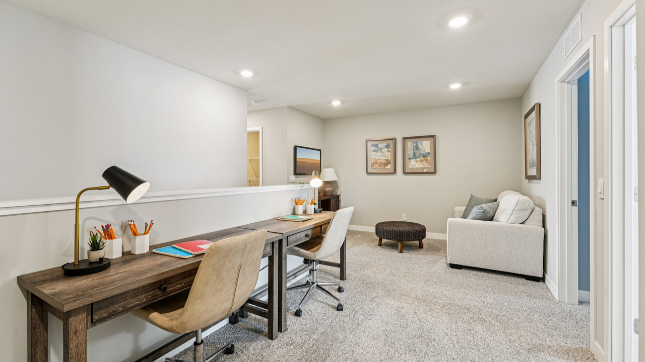 Upper level loft area.