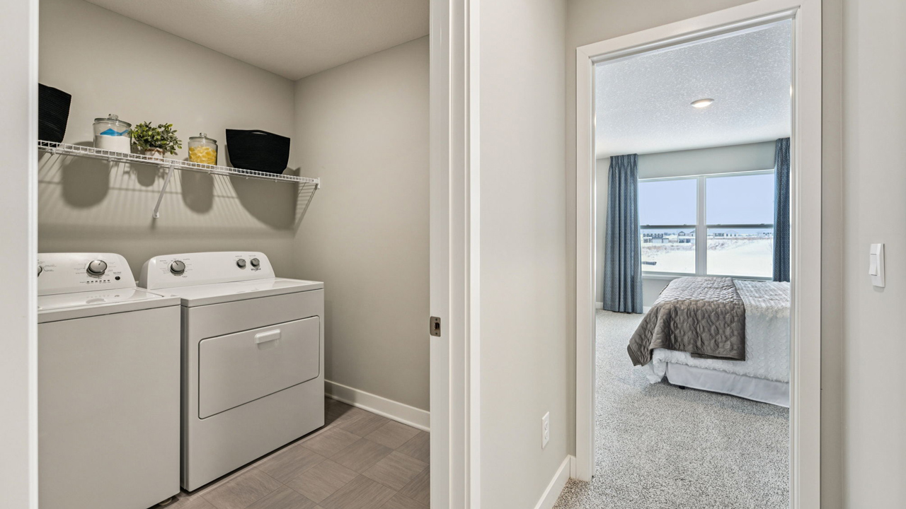 Upper level laundry.