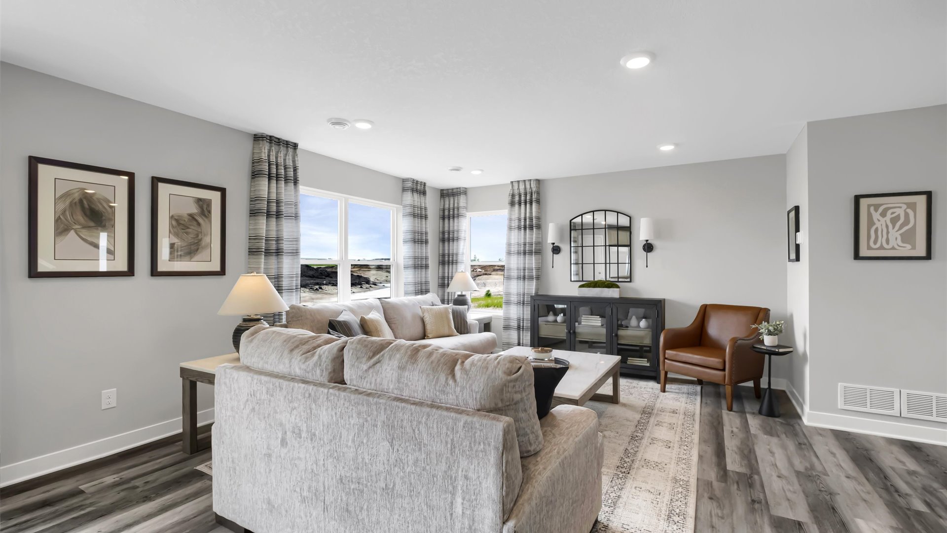 Living area with hard flooring.