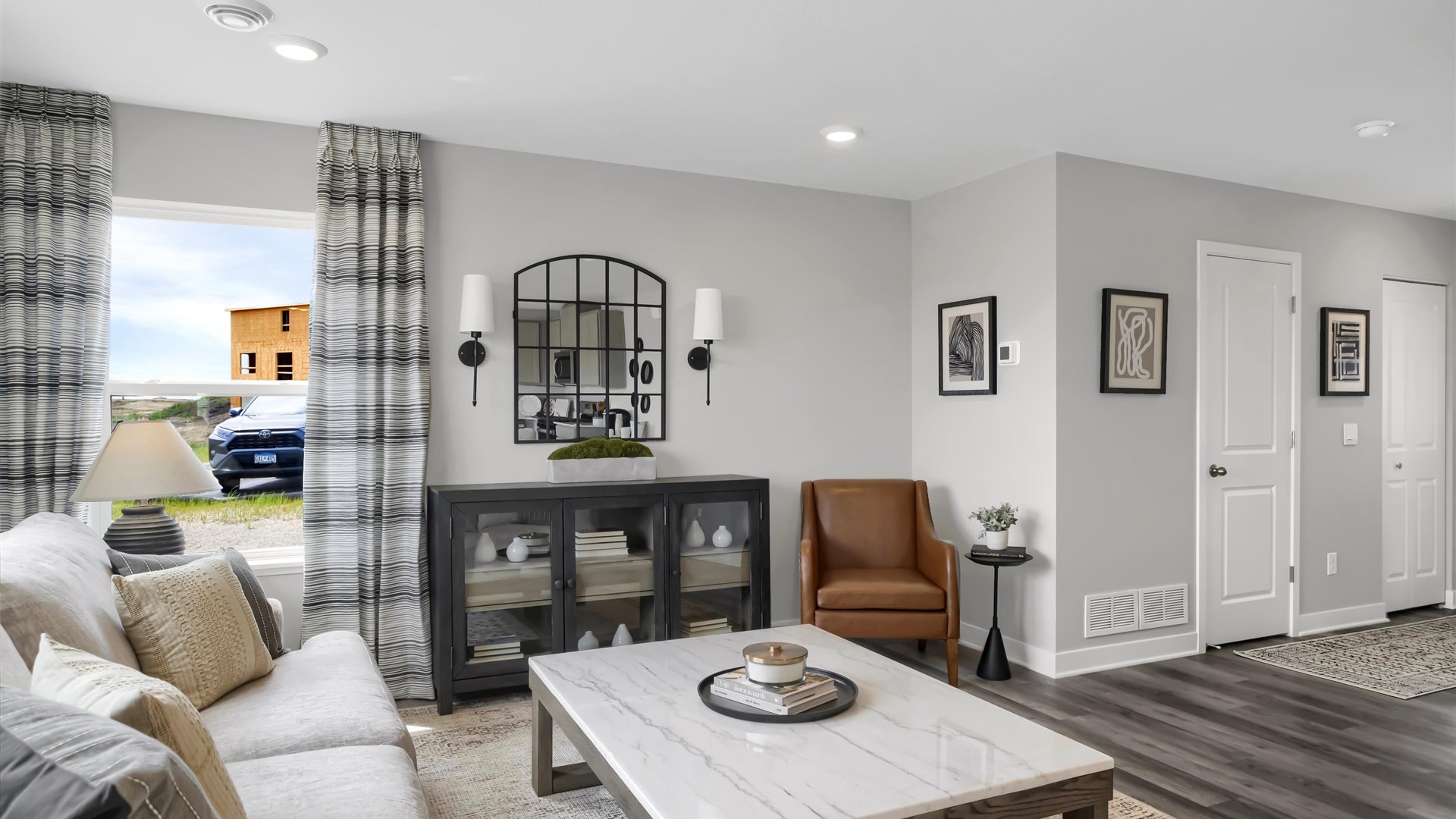 Living area with hard flooring.