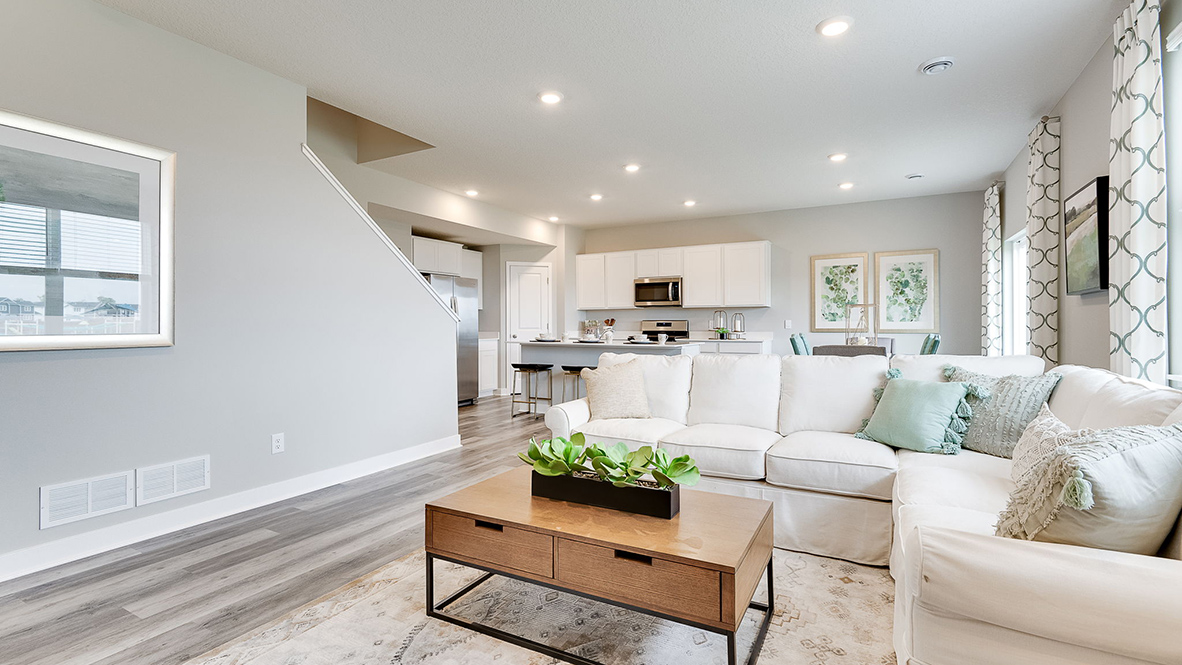 The main level from the family room.