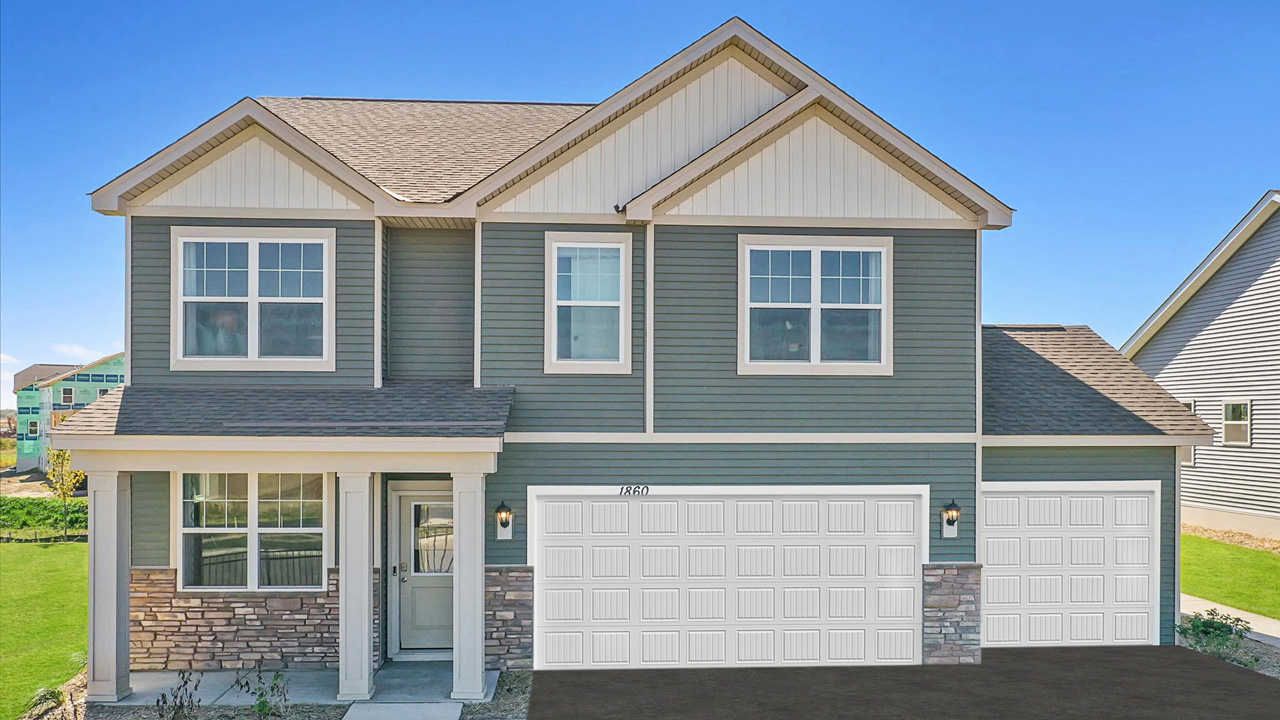 Express Select series two-story homes in Maplewood, Minnesota.