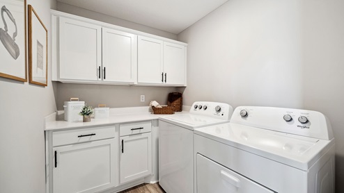 Upper level laundry room.
