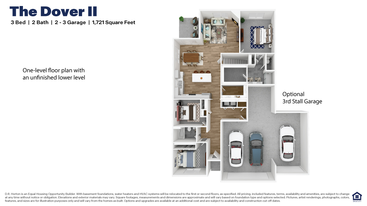 3D floorplan of the Dover II