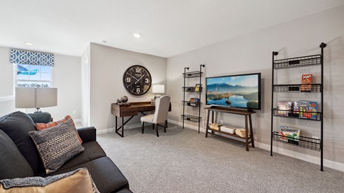 Upper level loft with living space.