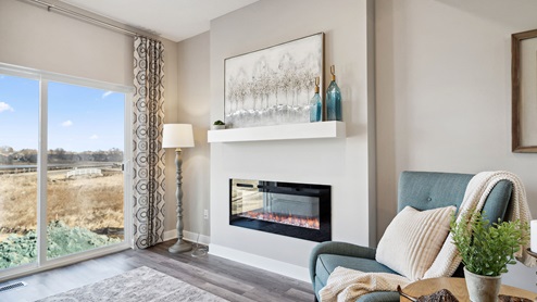 Fireplace.