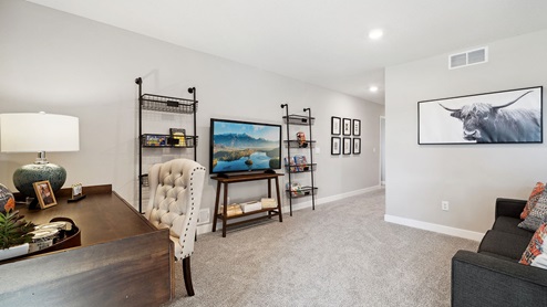 Upper level loft area.