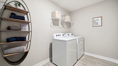Upper level laundry room.