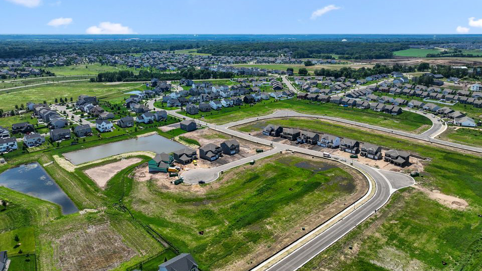aerial photos of northwick valley community in cottage grove, minnesota.