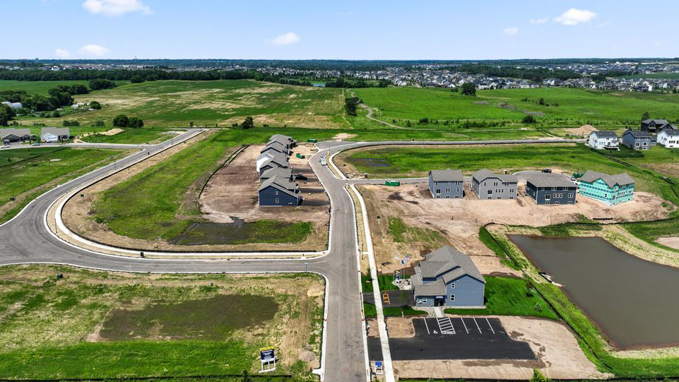 aerial photos of northwick valley community in cottage grove, minnesota.