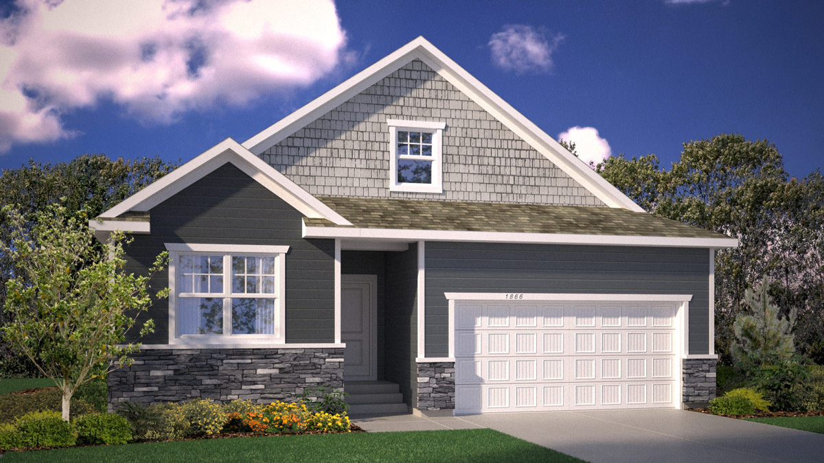 Exterior elevation rendering.