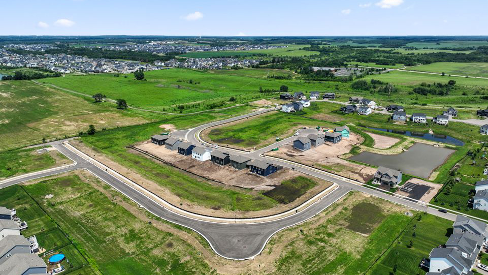 aerial photos of northwick valley community in cottage grove, minnesota.