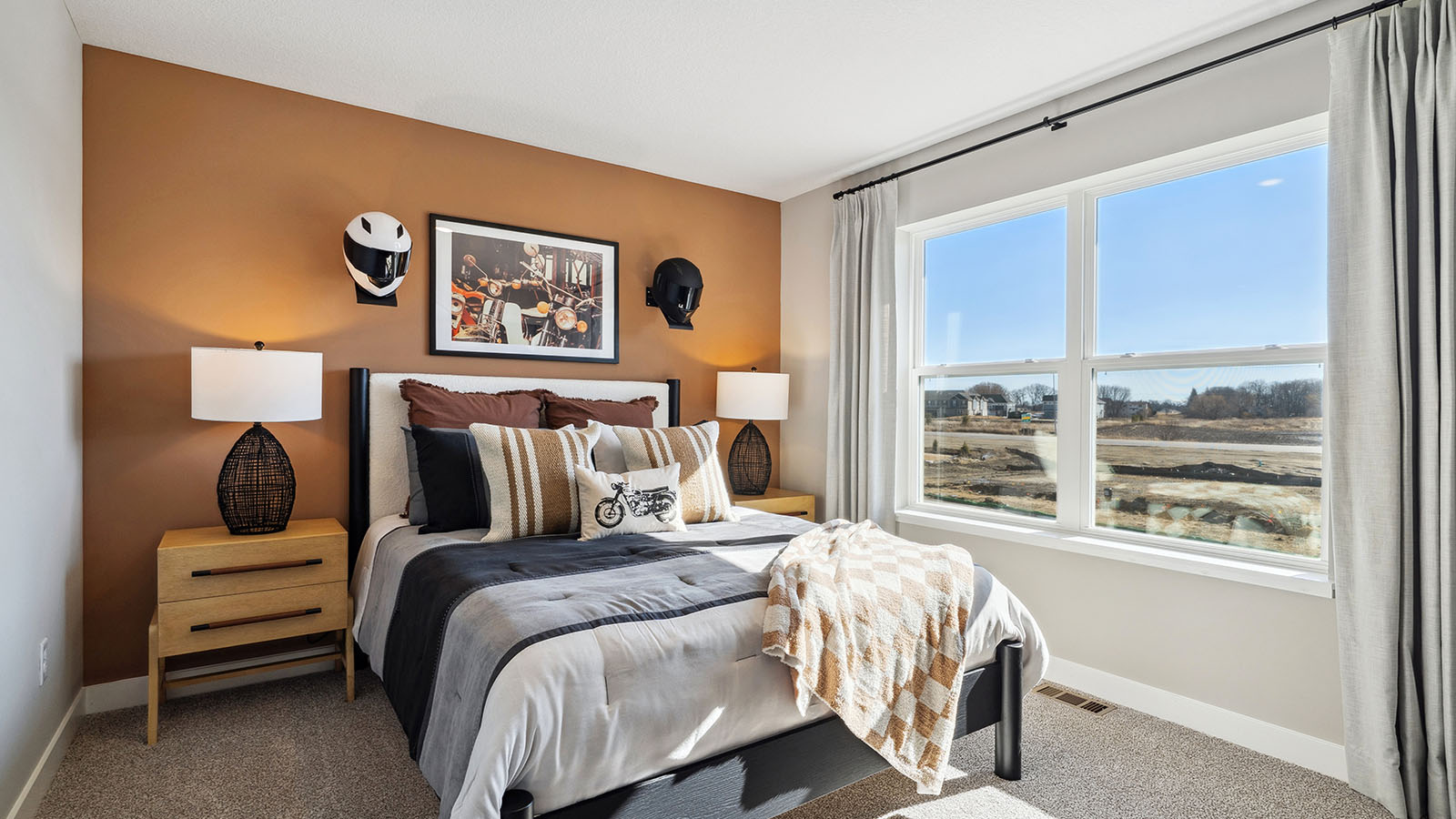 Upper level bedroom with walk in closet.