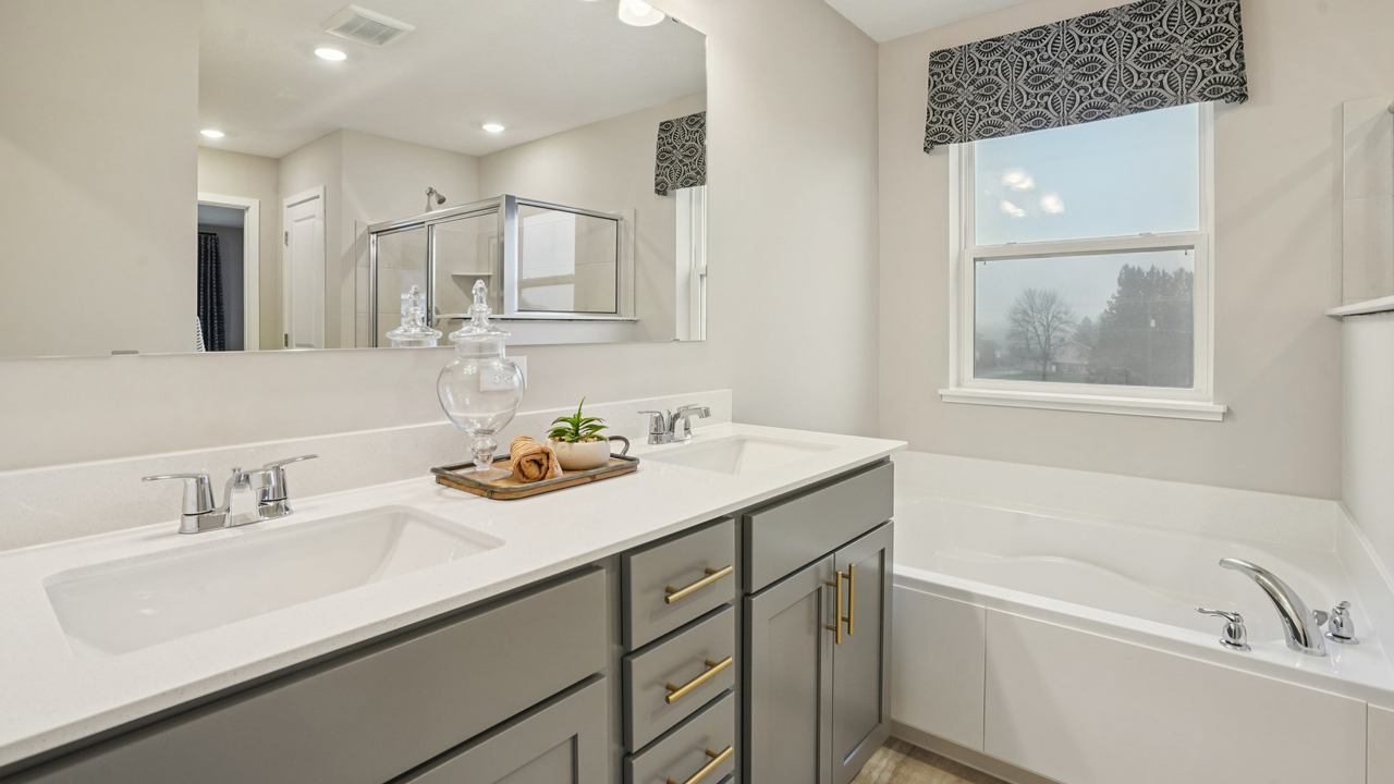 Bedroom suite with private bath and walk in closet.