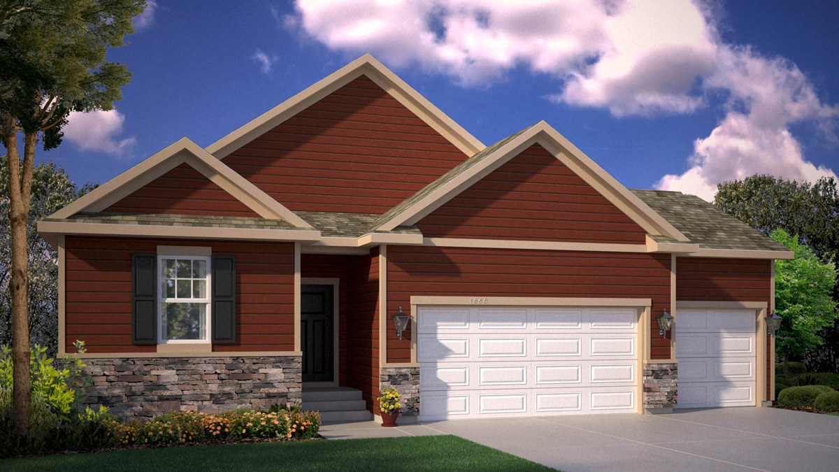 Exterior A 3 car garage