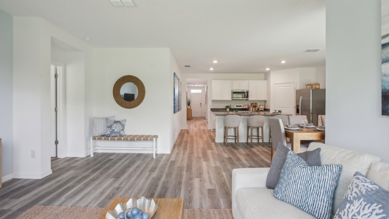 Cali living room facing kitchen