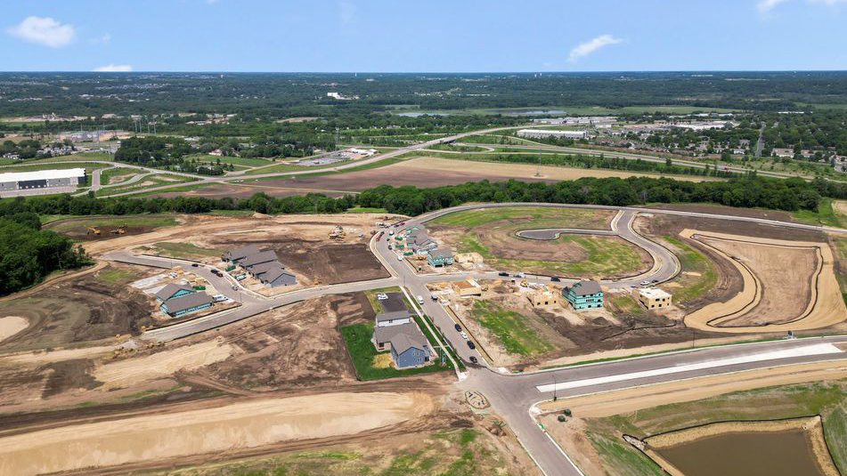 Aerial photos of Bluff View in Shakopee, Minnesota.