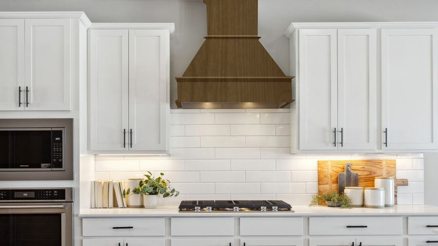 White and arid gourmet wood hood