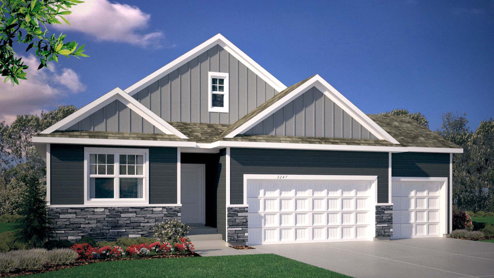 Exterior home with grey cladding