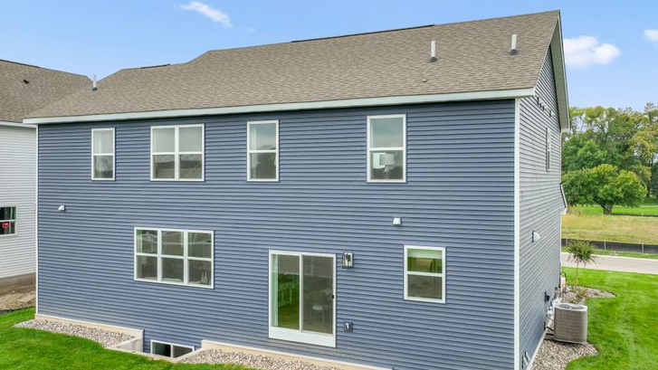 Rear of the Prairie Pointe Tradition Jameson home