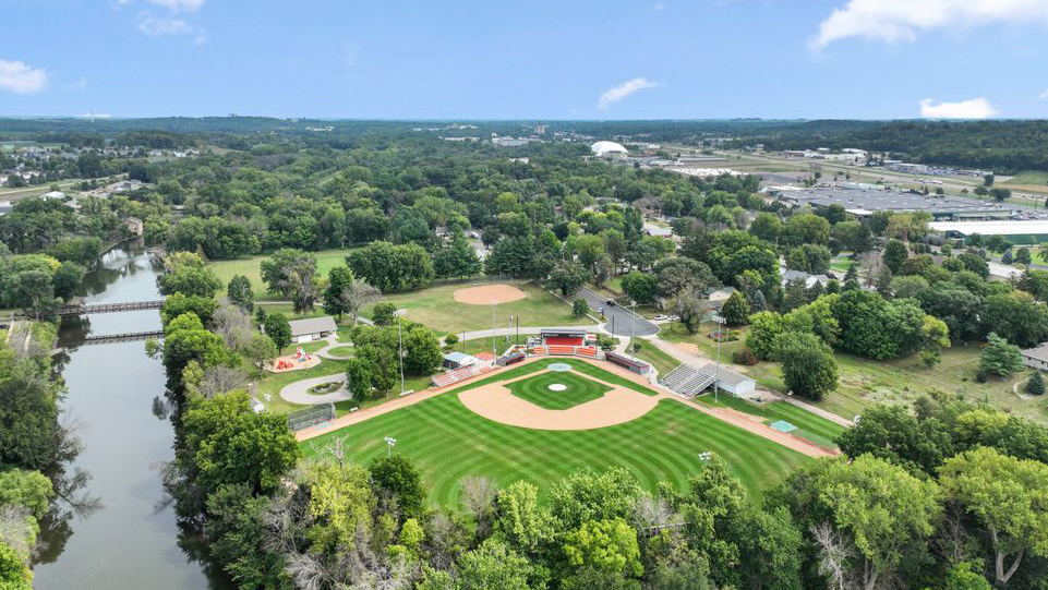 Ballpark near Cannon Ridge in Dundas which is situated along the river at Memorial Park.