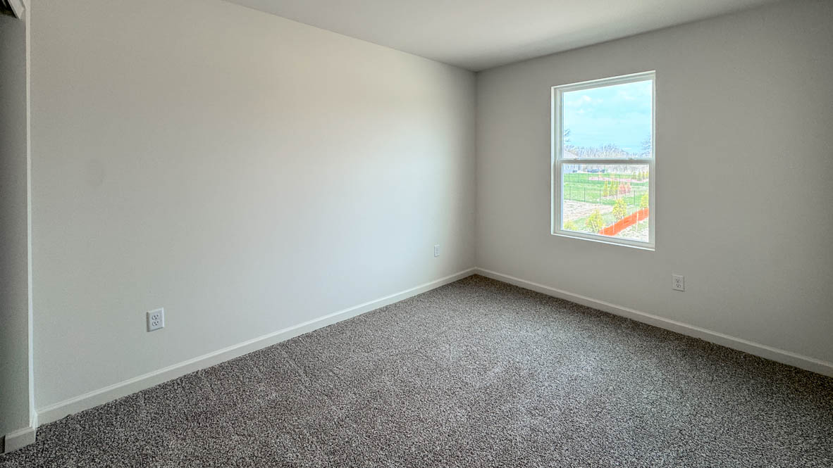 secondary bedroom with full carpet