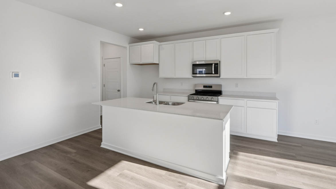 kitchen with upper and lower cabinets