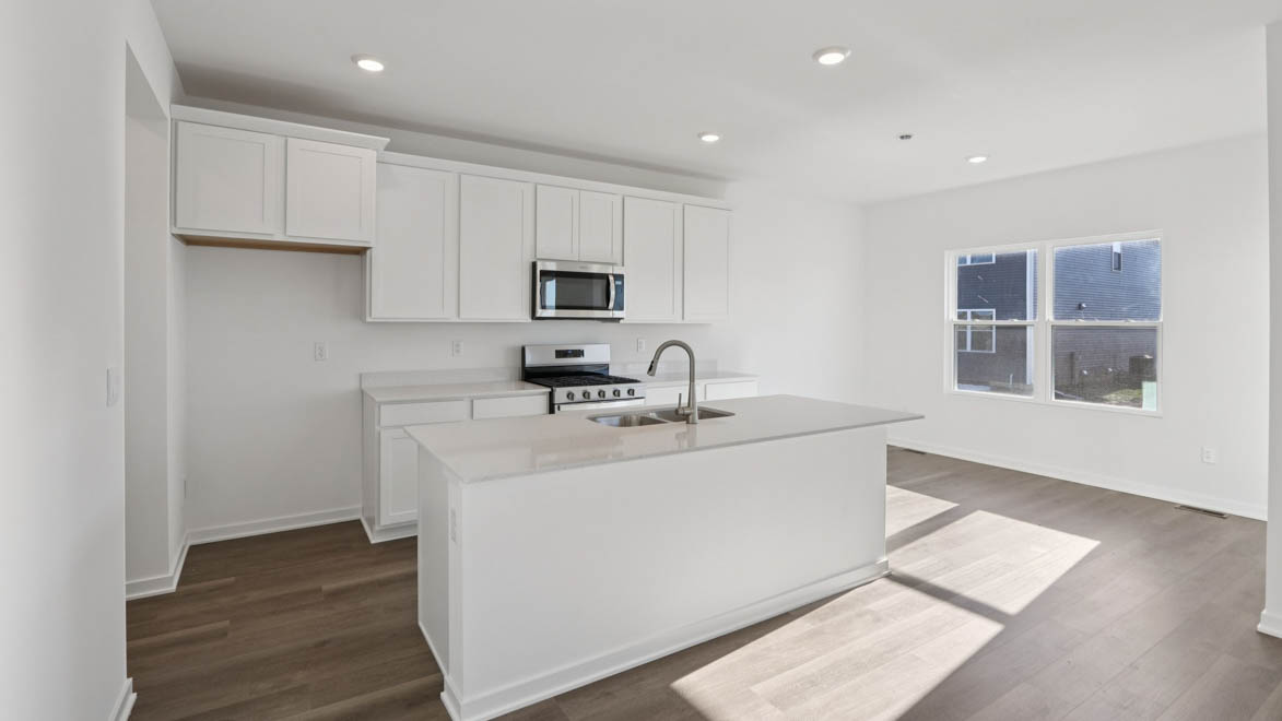 kitchen island over looking great room