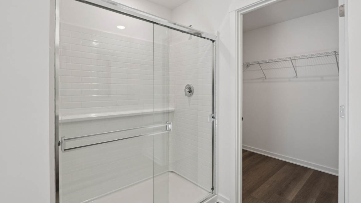 Primary bathroom with walk in shower