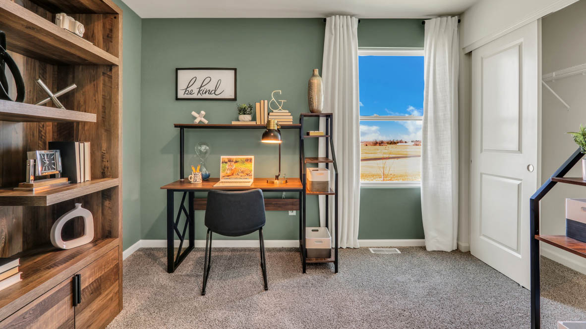 Bedroom number 3 modeled as study room