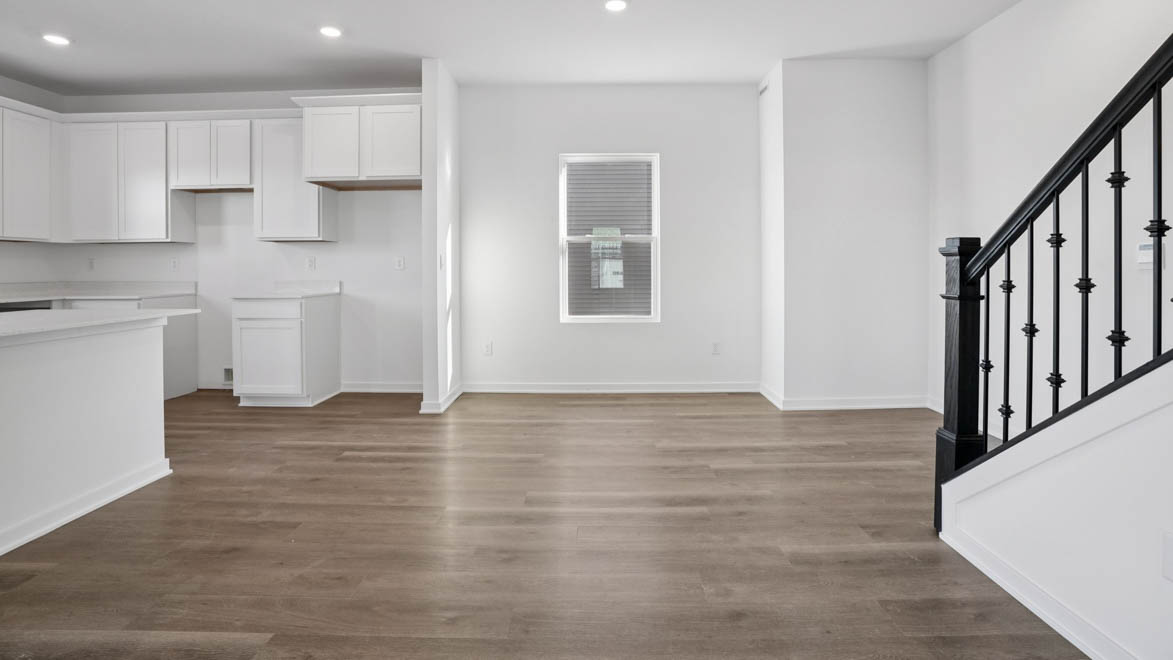 Dining room in front of kitchen