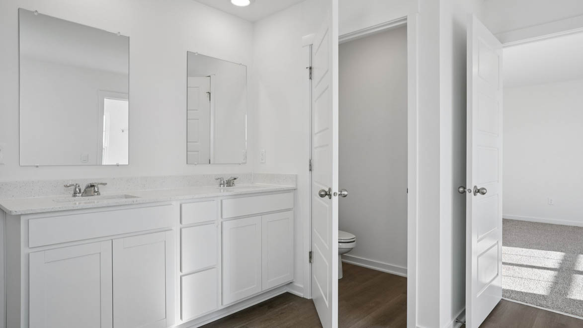 Water closet in primary bathroom