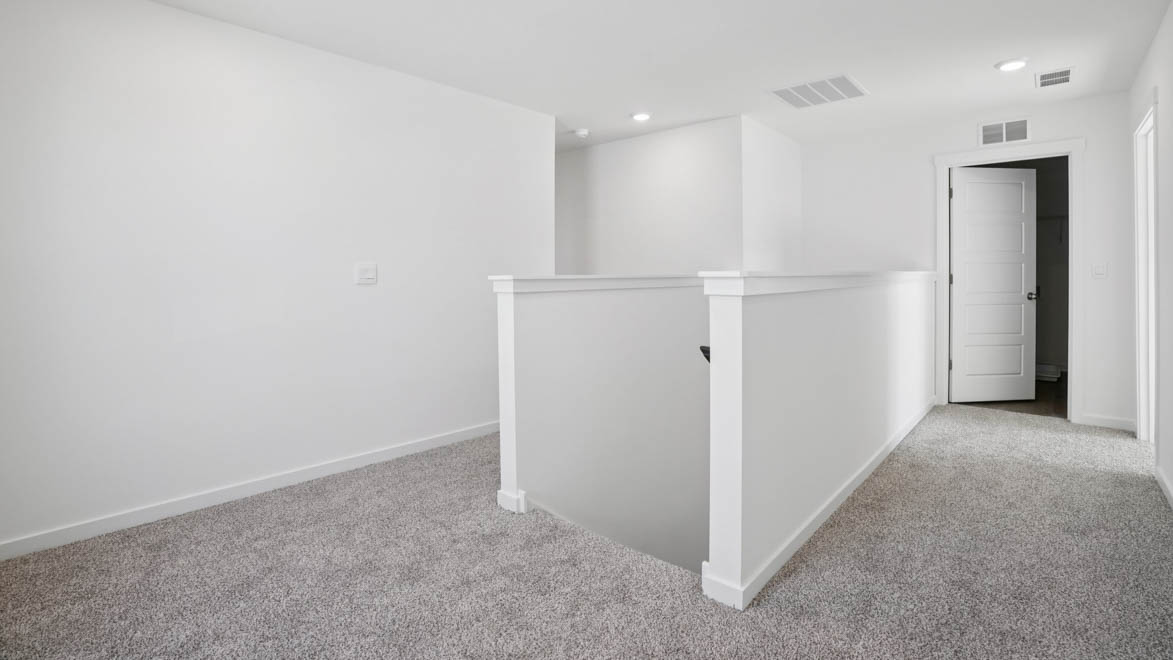 Upper level with carpet all throughout