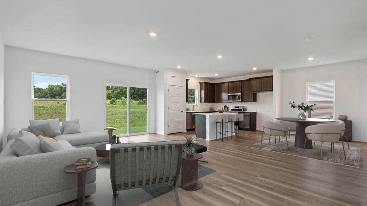 virtually staged kitchen