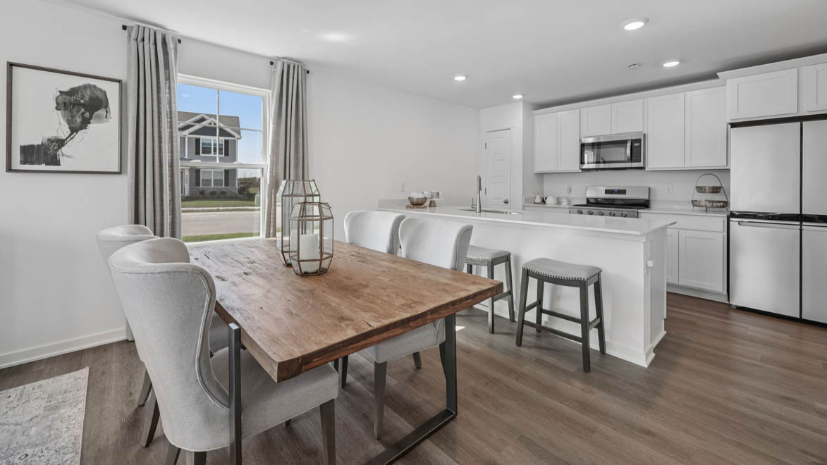 open concept kitchen with large island