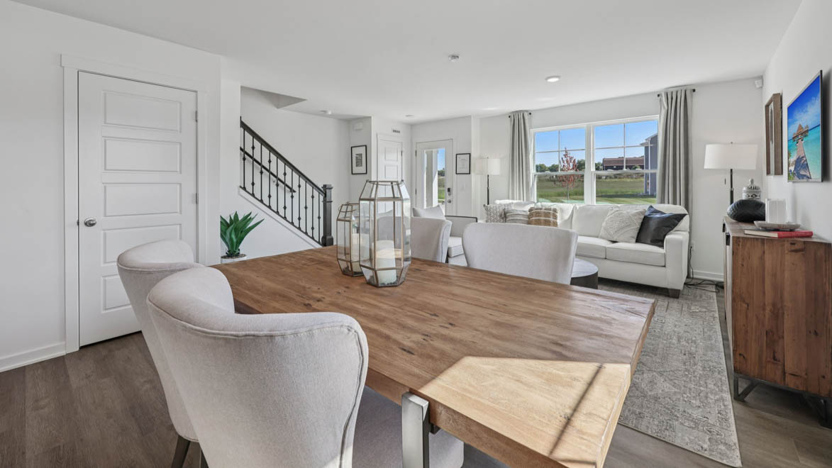 open concept dining room
