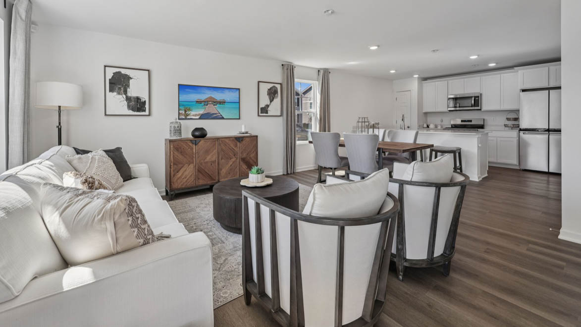 open concept living room