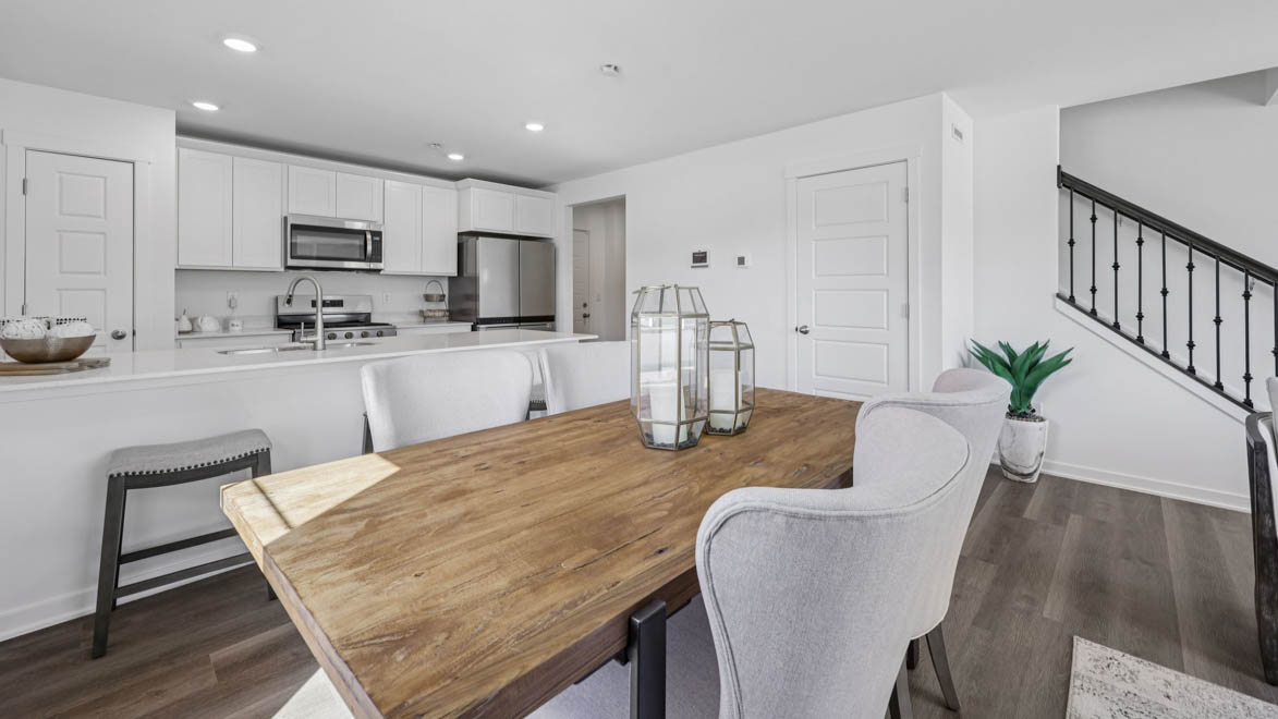 Dining room infront of kitchen