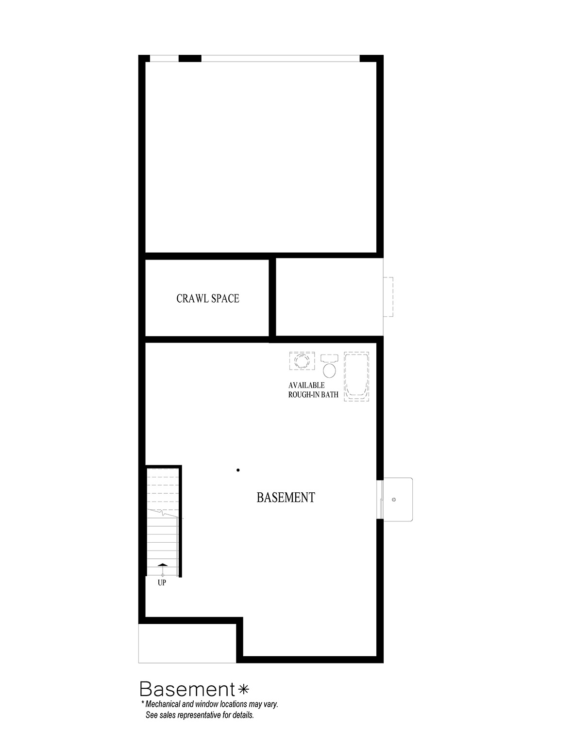 Spruce model basement layout brochure