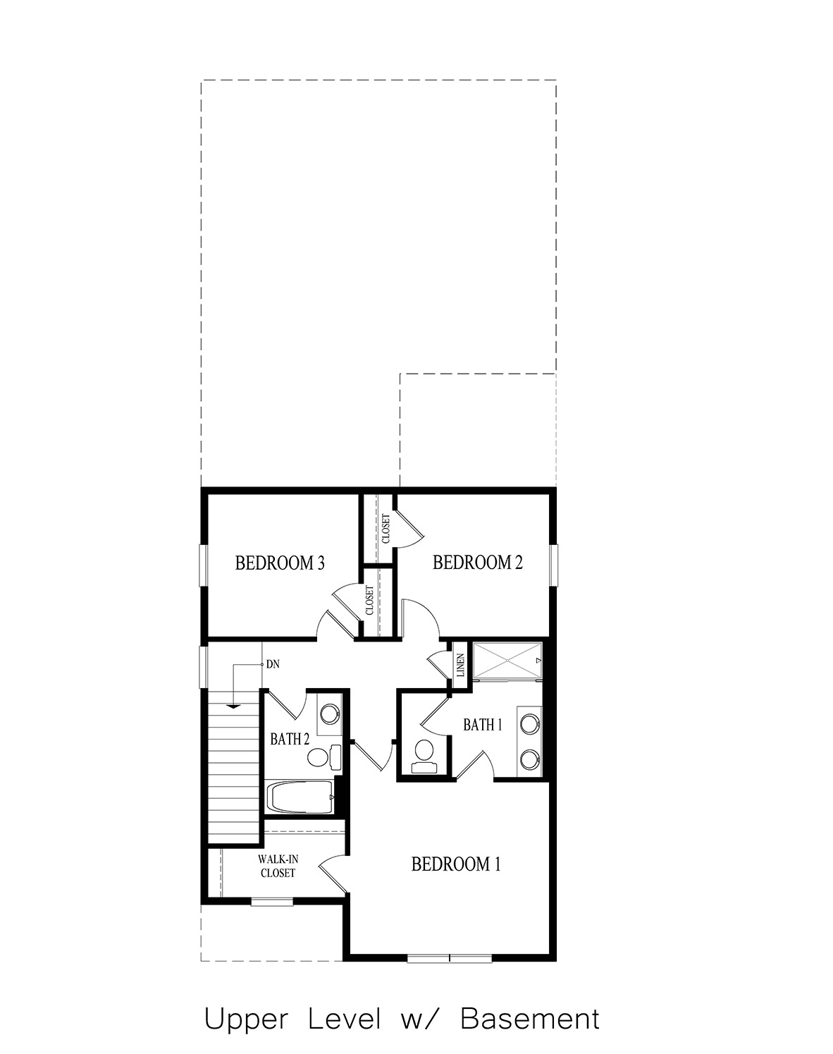Spruce model second floor interior layout with basement brochure