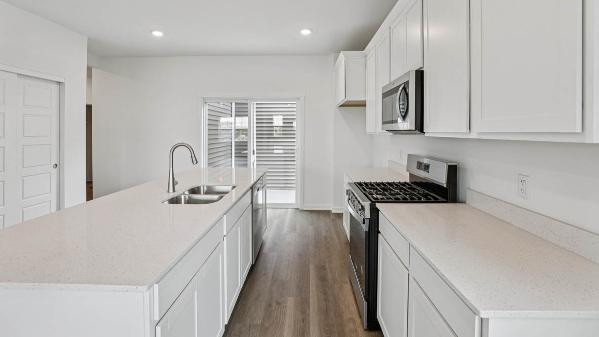 Kitchen leading to patio