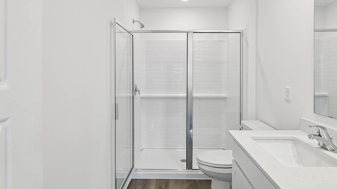 Primary bathroom with walk in shower