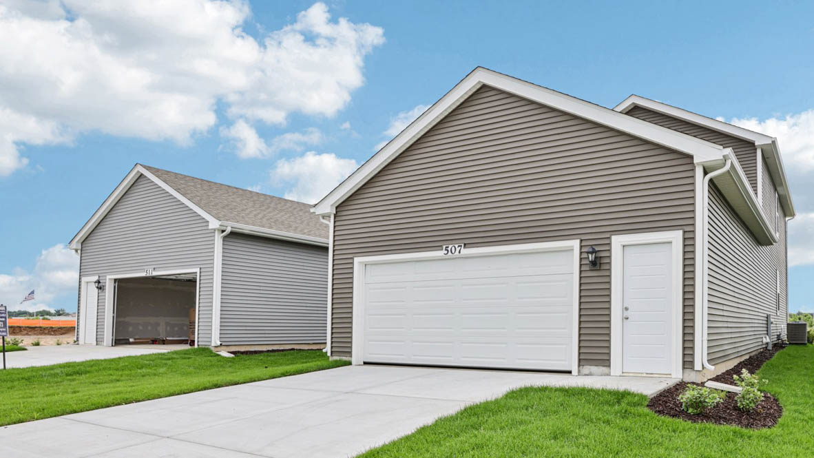 2 car attached garage