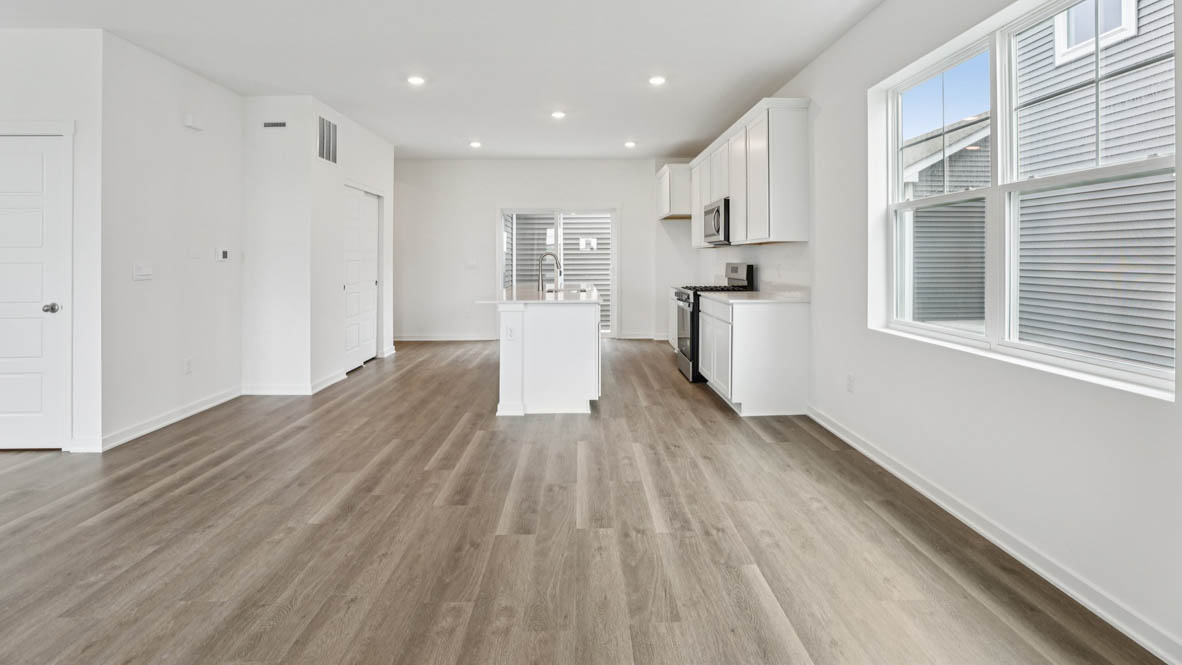 Main level living space with LVP flooring all throughout