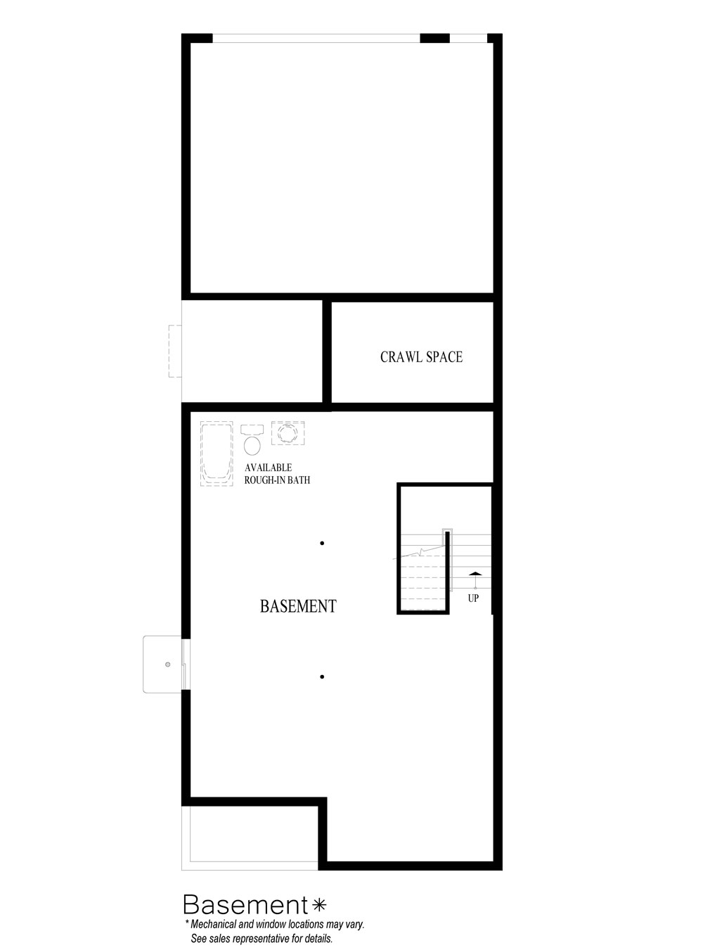 Pine plan basement layout at Kettle Park West