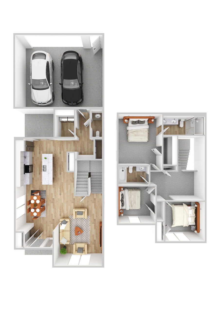 Pine-Box Brownie Rendering