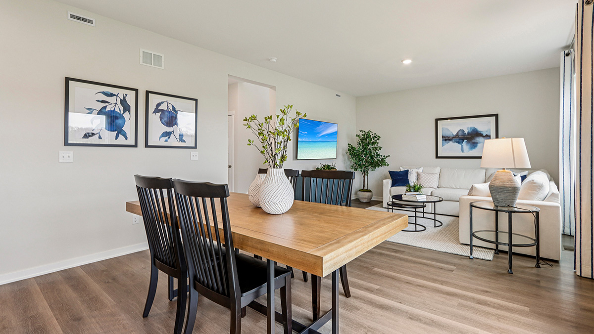 spacious dining area